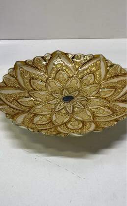 Moroccan Style 13in Wide Decorative Bowl Mandala Glass Art Design Accent Piece