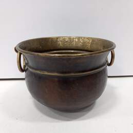 Hoop Handled Decorative Brass Pot