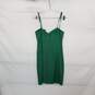 BCBGMAXAZRIA "Gina" Green Lined Front Tie Ruched Dress WM Size 6 NWT image number 2
