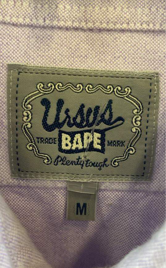 Ursus BAPE Men's Lavender Graphic Button Up- M image number 3
