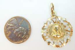 14k Yellow Gold Virgin Mary Medallion 1.8g alternative image