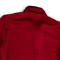 Womens Red Long Sleeve Mock Neck Pockets Full-Zip Activewear Jacket Size M image number 4