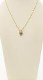 14K Yellow Gold 0.89 CTTW Diamond Pendant Necklace 4.6g image number 1