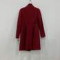 NWT Guess Womens Overcoat Button Front Mock Neck Long Sleeve Red Size M image number 2