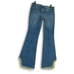 We The Free Womens Blue Denim Medium Wash Flared Leg Jeans Size 24 alternative image