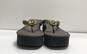 Michael Kors Sarita Monogram Brown Wedge Platform Thong Sandals Women's Size 8 image number 2