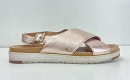UGG Kamile Gold Leather Slingback Sandals Shoes Size 7.5