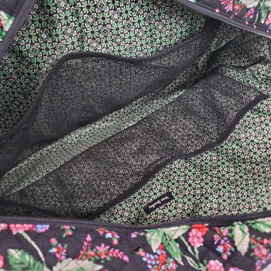 Vera Bradley Black Multi Floral Print Cotton Weekender Travel Bag Set image number 4
