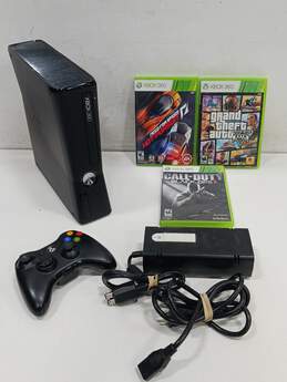 Xbox 360 Console w/ Games, Power Cord, and Controller
