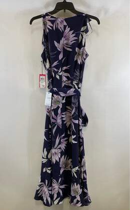 NWT Vince Camuto Womens Multicolor Floral Sleeveless Belted Wrap Dress Size 8 alternative image