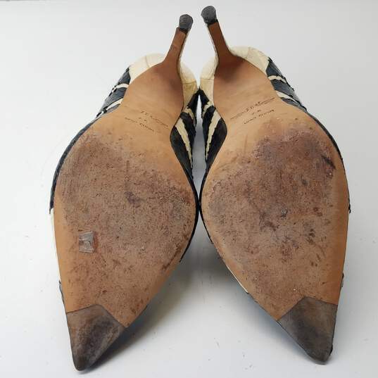 Rachel Roy Snakeskin Embossed Leather Multi Pump Heels Shoes Size 7.5 B image number 8