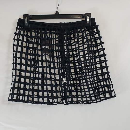 1Z45 Women Black Netted Skirt Sm M NWT image number 3