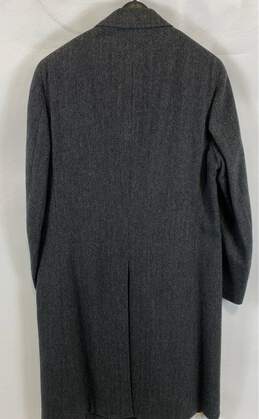 Brooks Brothers Mens Gray Long Sleeve Pockets Notch Lapel Overcoat Size Medium alternative image
