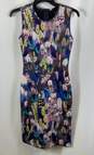 Cynthia Rowley Womens Multicolor Abstract Sleeveless Bodycon Dress Size 4 image number 1