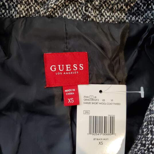 Guess Karlee Belted Tweed Coat NWT Size XS image number 3