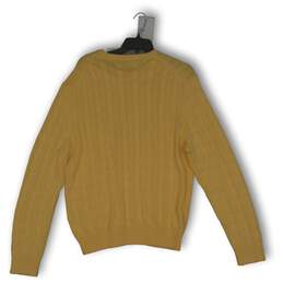 NWT Polo Ralph Lauren Mens Pullover Sweater Cable Knit Long Sleeve Yellow Sz XL alternative image