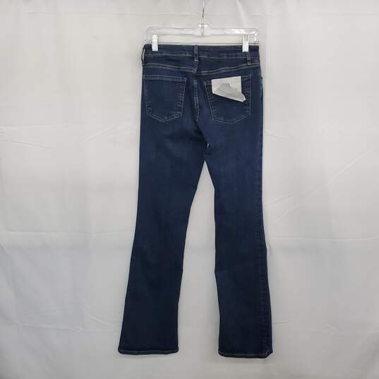 Zara Blue Cotton Low Rise Slim Bootcut Jeans WM Size 4 NWT image number 2