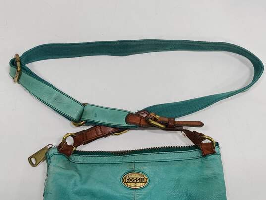 Fossil Green Leather Purse image number 6