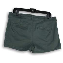 NWT Express Womens Green Denim Mid-Rise Flat Front Boyfriend Shorts Size 10 alternative image