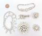 Vintage Icy Rhinestone Silver Tone Costume Jewelry 83.4g image number 7