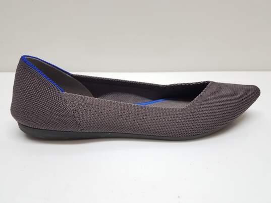 Rothys The Point Cloud Grey Birdseye Ballet Flats Shoes Purple Gray 6.5 image number 2
