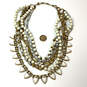 Designer Stella & Dot Gold-Tone Multi Strand Beaded Statement Necklace image number 3