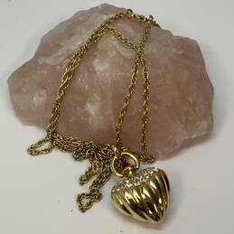 Designer Joan Rivers Gold-Tone Rhinestone Heart Shape Pendant Necklace alternative image