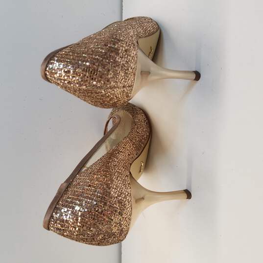 ABS Bronze Glitter Heels Size 7.5 image number 4