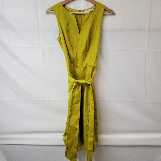 Boden Glorious British Style V-Neck Sleeveless Green Midi Dress Women's 4R image number 2