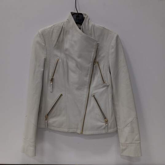 Classyak Women Fashion Leather Jacket White Rose, Xs - 4xl at   Women's Coats Shop