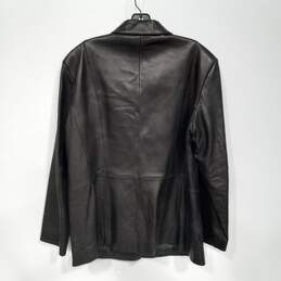 Preston & York Women's Soft Black Leather Full Zip Jacket Size XL alternative image