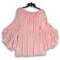 Fever Womens Pink Off The Shoulder Flared Sleeve Blouse Top Size Large image number 2