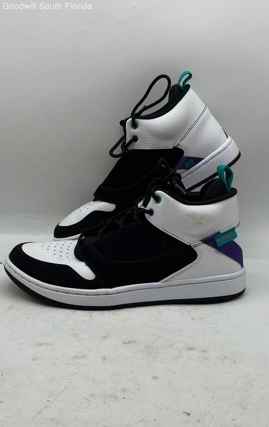 Jordan Fadeaway Black White Grape Men's Shoes Size 9 image number 1
