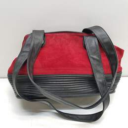 Adrienne Vittadini Red Suede Shoulder Bag