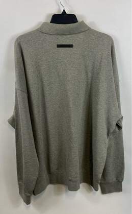 Essentials Mens Gray Heather Long Sleeve Collared Pullover Sweatshirt Size XL alternative image