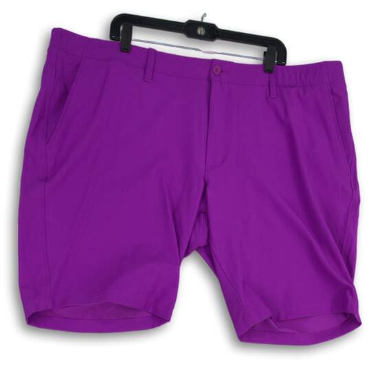 NWT Under Armour Mens Purple Drive Taper Flat Front Golf Chino Shorts Size 44 image number 1