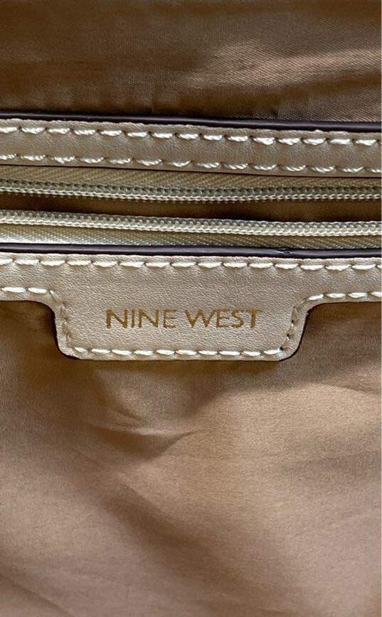 Nine West Dyonne Satchel Bag Cream/ Brown NWT image number 4