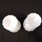 Set of 2 White Milk Glass image number 3