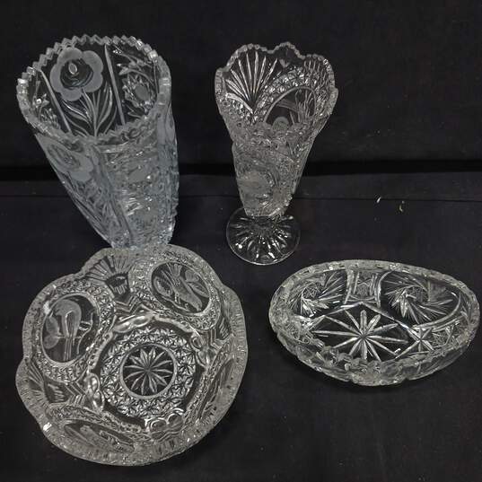 4pc Set of Etched Crystal Home Décor Items image number 2