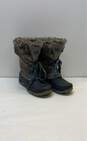KHOMBU Grey Lace Up Snow Boot with Faux Fur Accent Women 8 image number 1