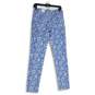 NWT Womens Blue White Floral Medium Wash 5-Pocket Design Skinny Jeans Size 4 image number 2