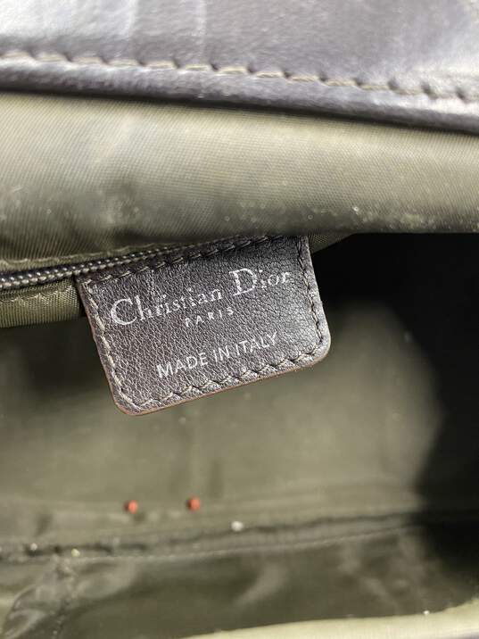 Authentic Christian Dior Brown PVC Trotter Romantic Handbag image number 4