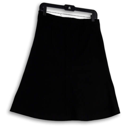 Womens Black Flat Front Regular Fit Classic Straight And Pencil Skirt Sz 6 image number 2