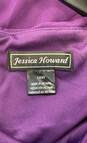 NWT Jessica Howard Womens Purple Chiffon Boat Neck Draped Blouson Dress Size 18W image number 3