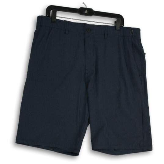 NWT Veece Mens Blue Slash Pocket Flat Front Chino Shorts Size 36 image number 1