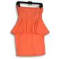 NWT Zara Womens Coral Strapless Pullover Mini Dress Size Medium image number 2