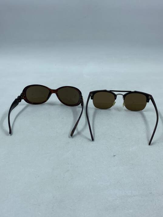 Lot of 2 Freak Team Brown Sunglasses Women's- Size One Size image number 3