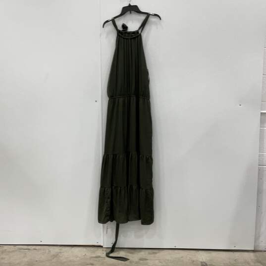 NWT City Chic Womens Green Halter Neck Sleeveless Long Maxi Dress Size L/20 image number 1