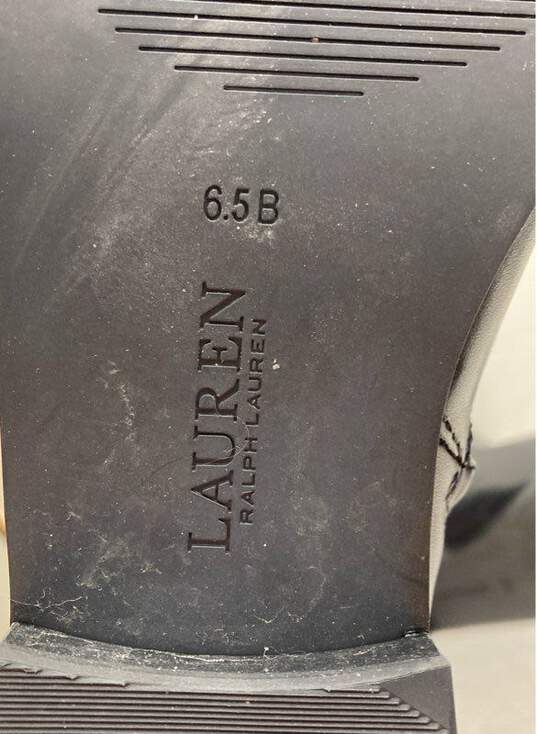Buy the Lauren Ralph Lauren Women's Black Leather Riding Boots Size 6 ...