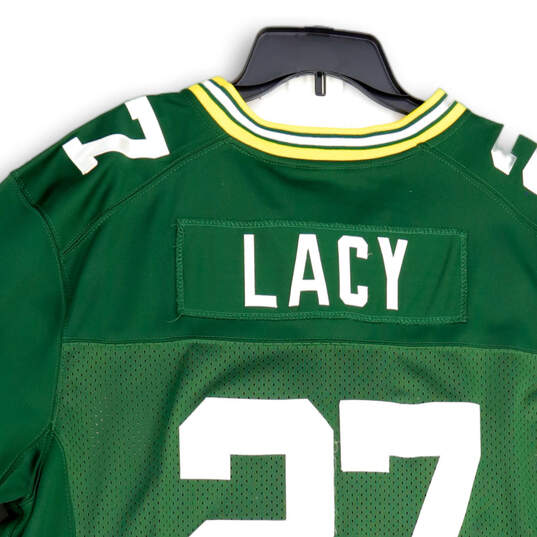 Mens Green NFL Green Bay Packers Eddie Lacy #27 Football Jersey Size 52 image number 4